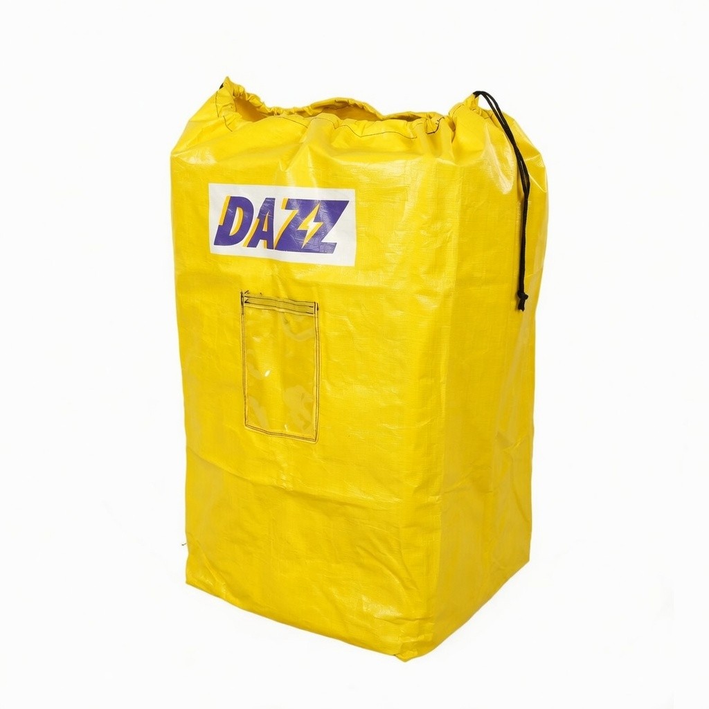 Yellow Logistics Bag, High-Visibility Sorting Bag, PE Courier Bag, Warehouse Organization Bag, Zone Management Bag, Bulk Logistics Supplies, Custom PE Bags, DeliverKingdom, ACOOLDA, Heavy Duty Handling Bag.